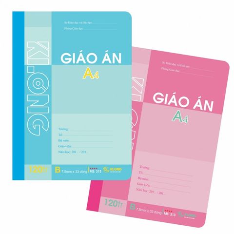  Sổ giáo án A4 120 trang kẻ ngang Klong313 sản phẩm chính hãng ( Giao ngẫu nhiên màu ) 