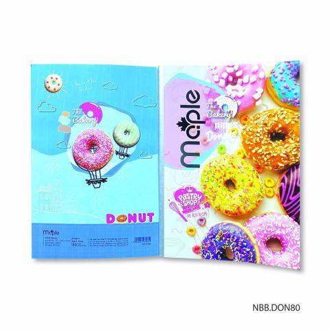  ChiếcVở kẻ ngang Maple ĐL70gsm - Donut - 80 trang  sản phẩm chính hãng (Giao màu ngẫu nhiên ạ) 
