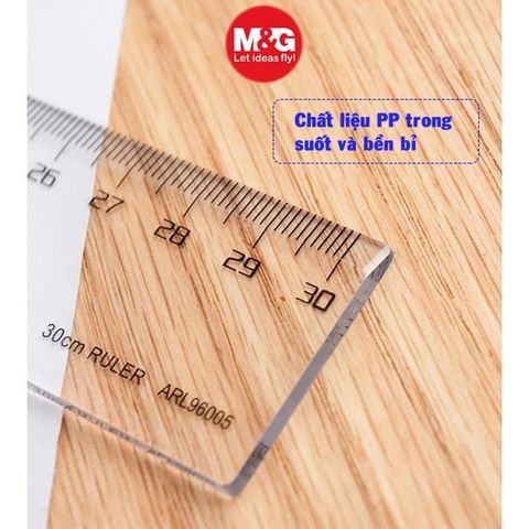  Thước nhựa trong 20cm/30cm ARL9600 sản phẩm chính hãng(Chiếc) 