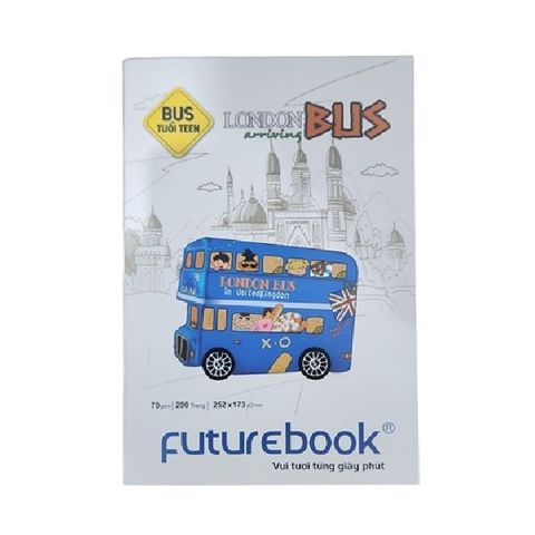  Vở ô ly ĐL70gsm Bus tuổi teen FutureBook 200 trang sản phẩm chính hãng(Giao bìa màu ngẫu nhiên ạ) 