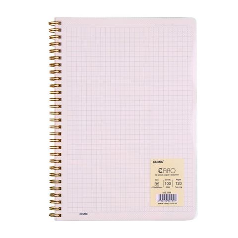  Vở Sổ lò xo kép 120 trang caro B5 Klong 584 (50) sản phẩm chính hãng 