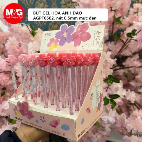  Bút nước 0.5mm M&G Hoa anh đào AGPT0571B - Xanh sản phẩm chính hãng 