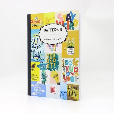  Sổ may gáy bìa bồi A4 Hồng Hà Patterns - 200=>420 trang sản phẩm chính hãng (Giao màu ngẫu nhiên ạ) 