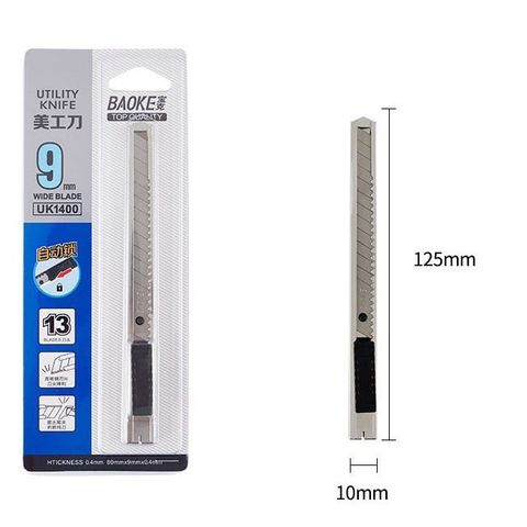  Dao rọc giấy vỏ inox Baoke 9mm sản phẩm chính hãng 