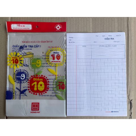  Giấy kiểm tra Hồng Hà - 4919 Ô ly và Kẻ ngang sản phẩm chính hãng (Tập) 