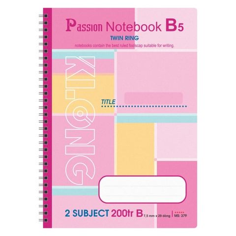  Vở Sổ lò xo B5 200 trang Klong 379 (40) sản phẩm chính hãng (Giao màu ngẫu nhiên ạ) 