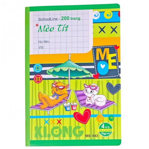  Quyển Vở 4 Ôly 200 trang Klong043 sản phẩm chính hãng ( Giao màu ngẫu nhiên ạ) 