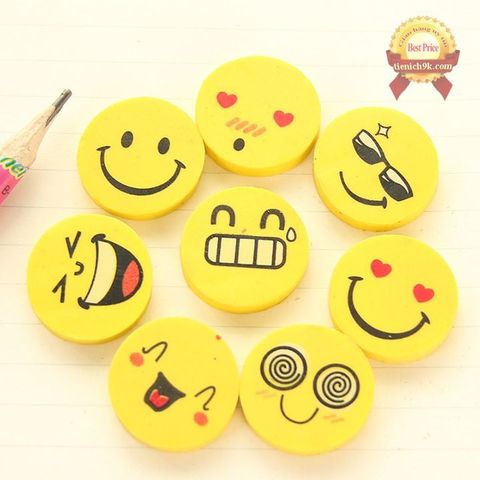  Combo 6 viên Tẩy hình mặt cười Baoke E6907 sản phẩm chính hãng (Giao ngẫu nhiên ạ) 