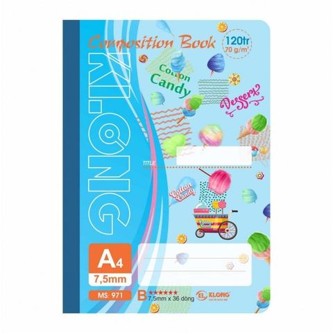  Vởmay A4 kẻ lề 120 trang ĐL 70 Klong97(100Q/ thùng) sản phẩm chính hãng (Giao Ngẫu Nhiên màu ạ) 