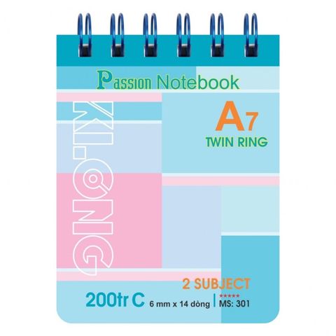  Vở Sổ lò xo A7 200 trang Klong30(180Q/ thùng) sản phẩm chính hãng (Giao màu ngẫu nhiên ạ) 