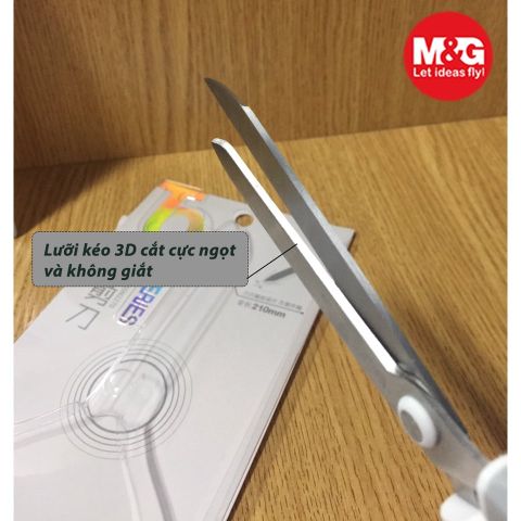  Kéo văn phòng đầu có dao rạch được thùng hàng M&G ASSN2270 sản phẩm chính hãng (Giao màu ngẫu nhiên ạ) 