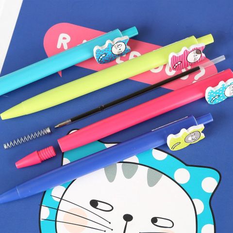  Bút bi bấm 0.7mm M&G So Many Cats mưc Xanh (Giao màu ngẫu nhiên ạ) 