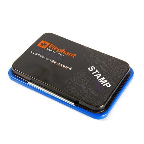  Khay mực đóng dấu nhỏ thương hiệu Elephant E02 sản phẩm chính hãng  - Xanh/Đen/Đỏ (Khay) 
