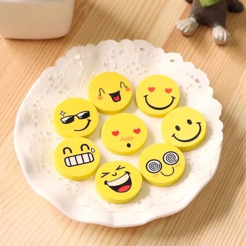  Combo 6 viên Tẩy hình mặt cười Baoke E6907 sản phẩm chính hãng (Giao ngẫu nhiên ạ) 