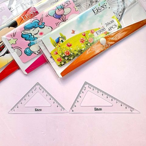  Bộ dụng cụ thước kẻ tiện lợi 4 món Eras E900 sản phẩm chính hãng (Giao ngẫu nhiên) 