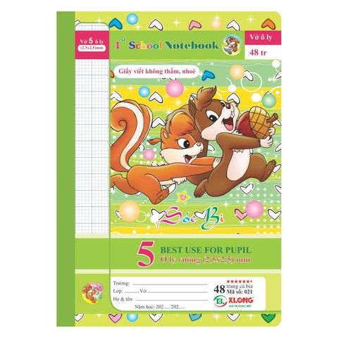  Quyển Vở 4 ôly 48 trang ĐL 100 Klong02 sản phẩm chính hãng (Giao ngẫu nhiên ạ) 