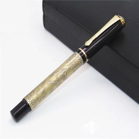  Bút ký mực nước Baoke (15) - BK-507 Nắp đen thân vàng 