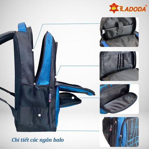  Ba lô laptop Ladoda hàng chính hãng (Kích thước 44x32x15cm) sản phẩm chính hãng sản xuất tại Việt Nam 
