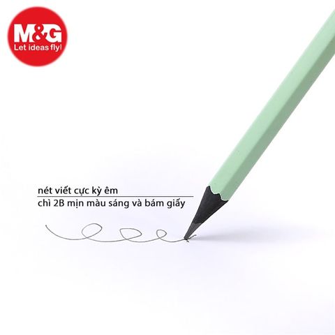  Chì gỗ 2B thân nhiều màu gọt sẵn gỗ đen AWP357X6 (12/288/3456) 