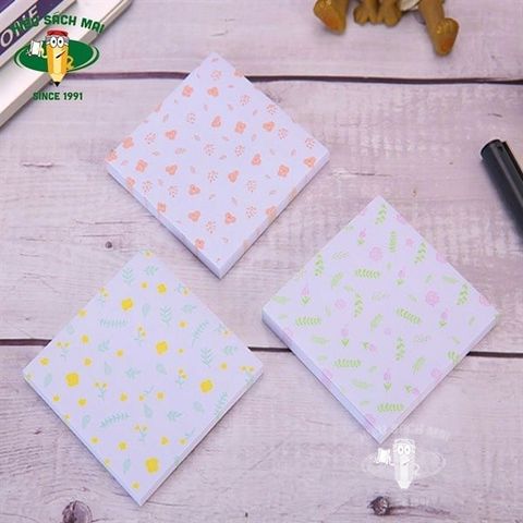  Tập Giấy nhớ 3x3(76x76mm) hình hoa (YS-214) M&G AS33G119 Sản phẩm chính hãng 