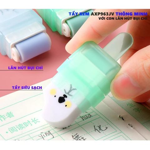  Gôm tẩy chì hình kem siêu sạch kèm con lăn magic có từ tính thông minh hút bụi sạch sẽ thương hiệu M&G 