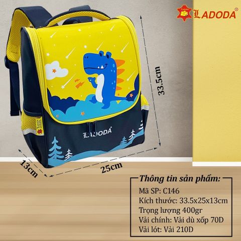  Ba lô cho bé trai bé gái mẫu giáo thương hiệu Ladoda BL74 (30x23x13cm) Hàng chính hãng 