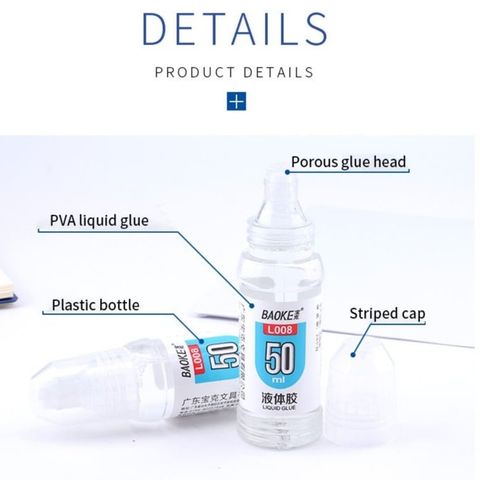  Keo nước 50ml Baoke L008 nhanh khô mùi hương dễ chịu sản phẩm chính hãng 