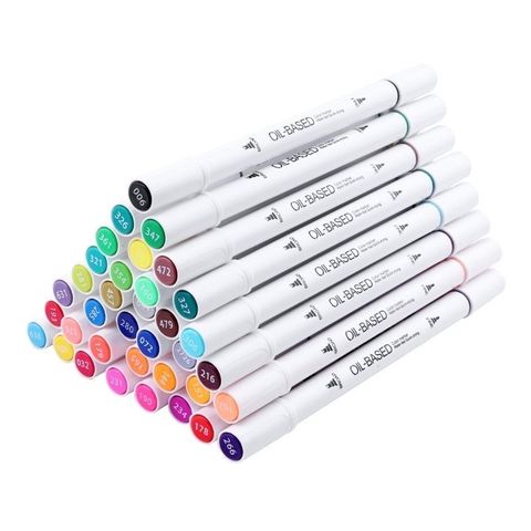  Hộp Bút Dạ màu Marker 2 đầu ngòi 1-4mm - Baoke MP2923 - 18/24/48 màu sản phẩm chính hãng 