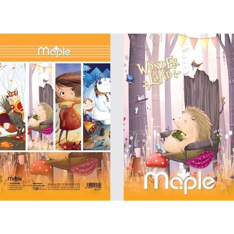  Vở kẻ ngang Maple ĐL70gsm - Wonderland - 120 trang  sản phẩm chính hãng (Giao màu ngẫu nhiên) 