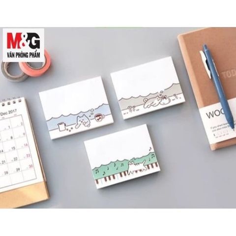  Tập Giấy ghi nhớ in hình mèo M&G - 3x2,3x3,3x4 inches sản phẩm chính hãng (Tập) 