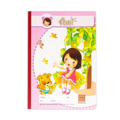  Vở ô ly Hồng Hà ĐL100gsm - 80 trang Ami sản phẩm chính hãng (Giao màu ngẫu nhiên ạ) (Quyển) 