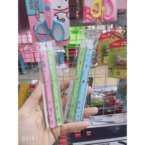  Thước kẻ đôi thỏ Miffy 12cm M&G FRL96013 (Giao màu ngẫu nhiên ạ) (Túi 2 chiếc) 