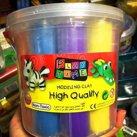 Xô đất nặn 12 màu 200g + 2 khuôn hình Playtime 008-2SM12200 sản phẩm chính hãng 