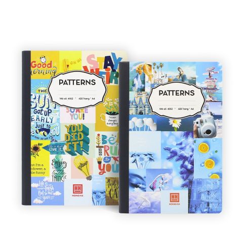  Sổ may gáy bìa bồi A4 Hồng Hà Patterns - 200=>420 trang sản phẩm chính hãng (Giao màu ngẫu nhiên ạ) 