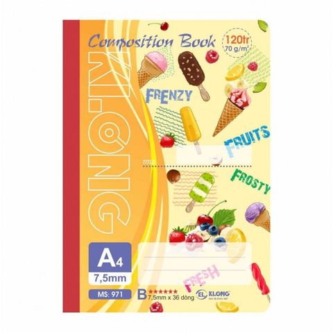  Vởmay A4 kẻ lề 120 trang ĐL 70 Klong97(100Q/ thùng) sản phẩm chính hãng (Giao Ngẫu Nhiên màu ạ) 