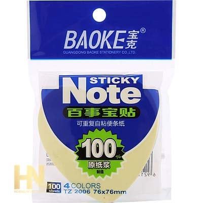  Tập Giấy nhớ 5 màu 3x3(76x76mm) có dòng kẻ Baoke TZ 6006 sản phẩm chính hãng (Tập) 