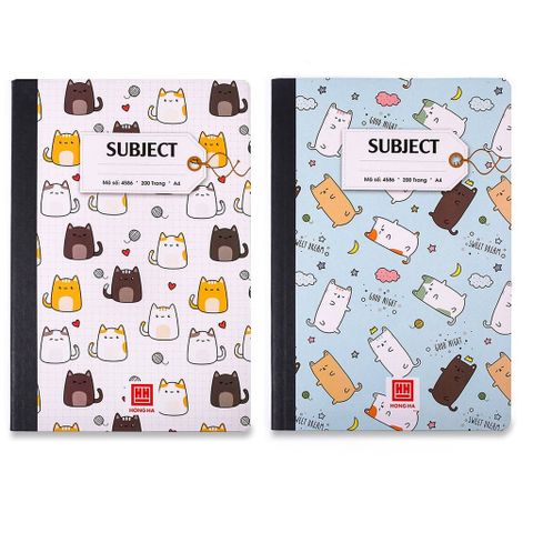  Sổ may gáy (kẻ Ngang) bìa bồi A4 Hồng Hà Subject- 200=>360 trang sản phẩm chính hãng(Giao màu ngẫu nhiên) 