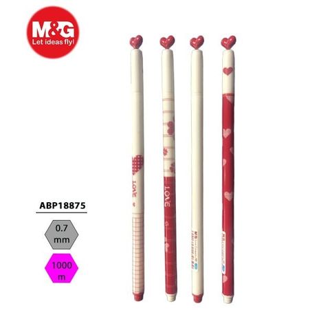  Bút bi mở nắp 0.7mm M&G ABP18875 - Xanh (Giao màu ngẫu nhiên ạ) 