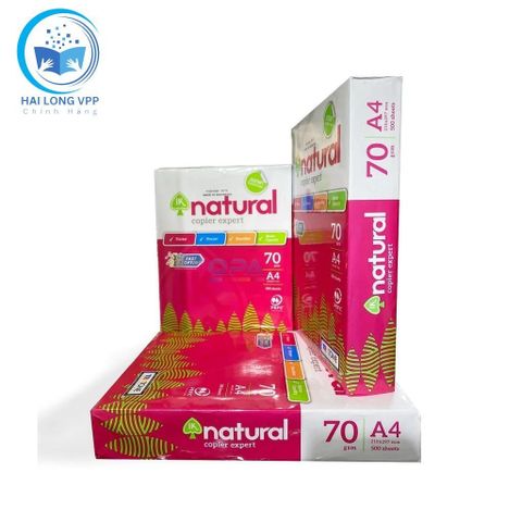  RAM Giấy IK Natural - A4 ĐL70gsm (5 reams/thùng) (Hàng chính hãng) (Ram) 