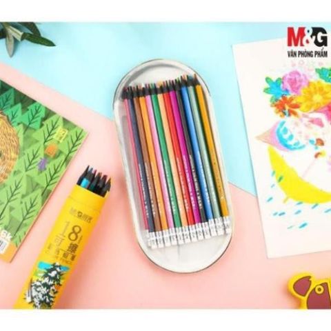  Bút chì gỗ màu 12 màu có thể tẩy xóa được AWPQ0506 sản phẩm chính hãng 