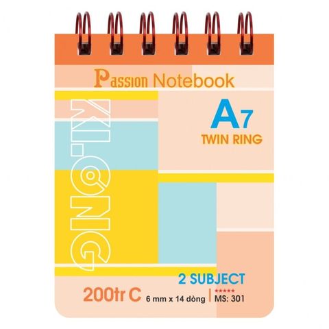  Vở Sổ lò xo A7 200 trang Klong30(180Q/ thùng) sản phẩm chính hãng (Giao màu ngẫu nhiên ạ) 