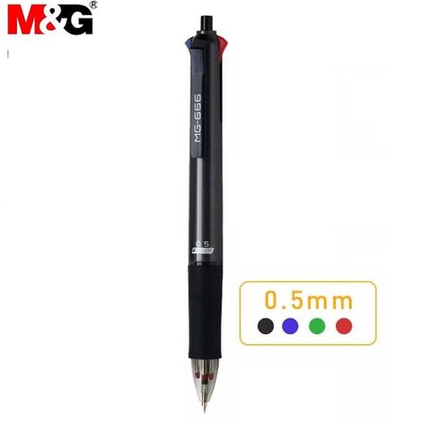  Bút bi dầu 4 màu thân đen MG-666 ABP80315 (36/864) 