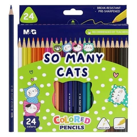  Bút chì màu M&G So Many Cats - AWP343A12/24/36 màu màu sản phẩm chính hãng 