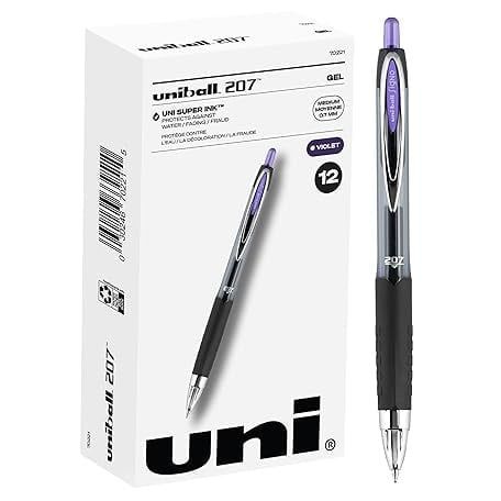  Bút gel bấm 0.7mm Hàng chính hãng Uniball Thương hiệu nhật bản UMN-207 (12) - Blue (xanh biển) (Chiếc) 