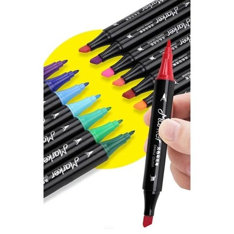  Hộp Bút dạ màu Marker Baoke 6766 - 12/18/24/36/48/60 màu (Hộp) 