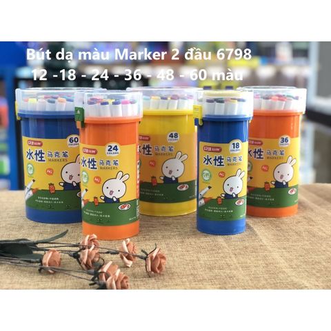  Hộp Bút dạ màu marker Baoke No.6798 - 12/18/24/48/60 màu 