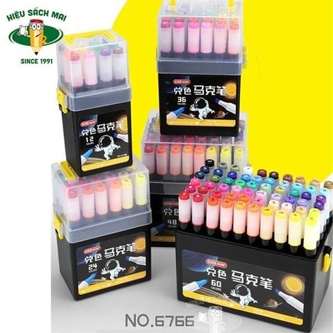 Hộp Bút dạ màu Marker Baoke 6766 - 12/18/24/36/48/60 màu (Hộp) 