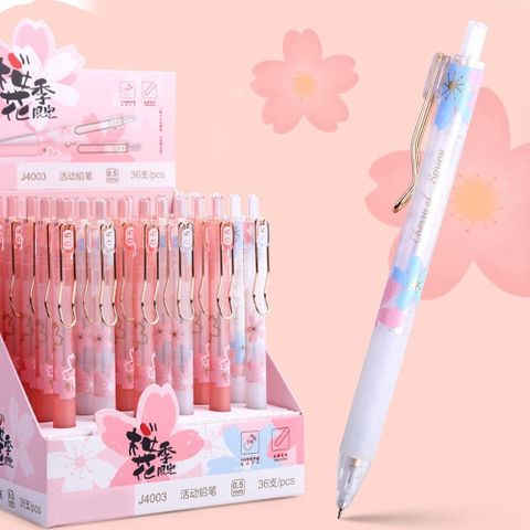  Bút Chì Kim Ngòi 0.mm5 Thân In Hoa Anh Đào Ampj4003 Sản Phẩm Chính Hãng (Giao màu ngẫu nhiên ạ) 