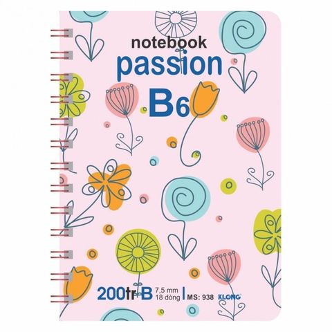  Vở Sổ lò xo B6 200 trang Klong938 (80Q/ thùng) sản phẩm chính hãng (Giao màu ngẫu nhiên ạ) 