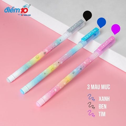  Bút gel 0.5mm Thiên Long Điểm 10 TPGEL039 mực xanh/đen/tím sản phẩm chính hãng 